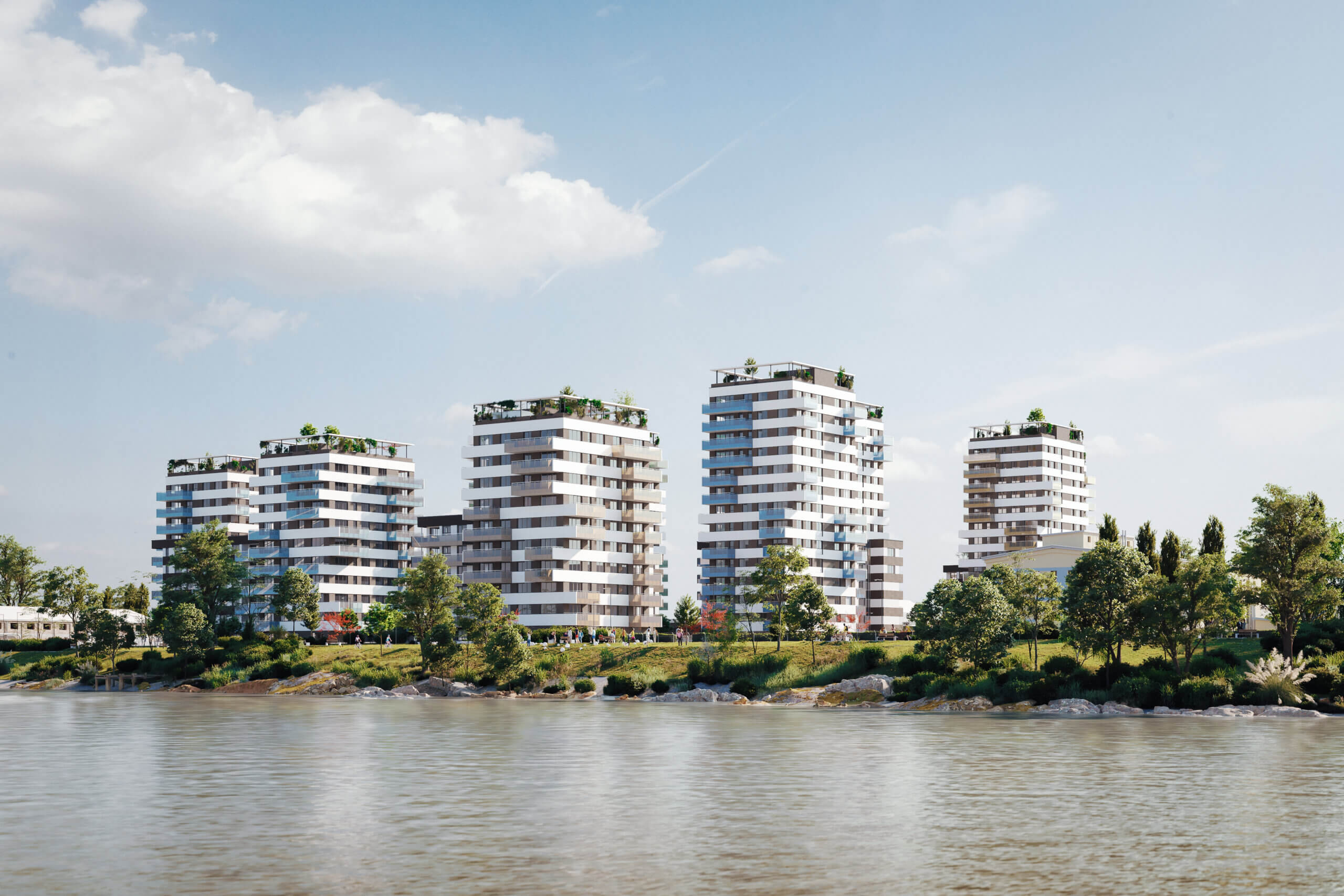 Családbarát, prémium lakópark épül közvetlenül a Duna-parton!